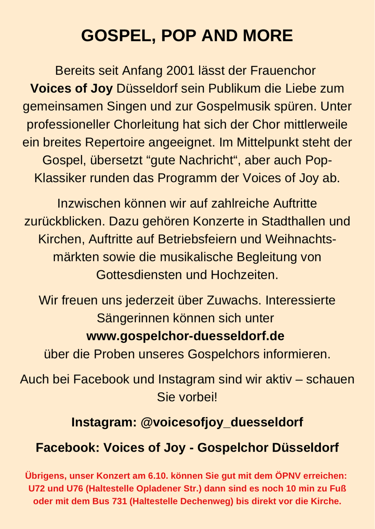 Postkarte Rückseite On Fire 24 Voices of Joy